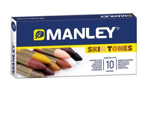 CERAS MANLEY ***PACK 10 COLORES TONOS DE PIEL SKIN TONES***