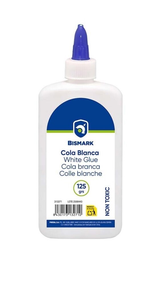 COLA BLANCA ESCOLAR BISMARK/FISO 125 GRAMOS