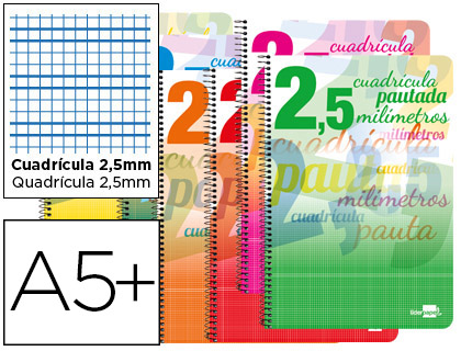 CUADERNO CUARTO ***PAUTA GUIA DE 2.5MM*** LIDERPAPEL 40 HOJAS REF: 58591