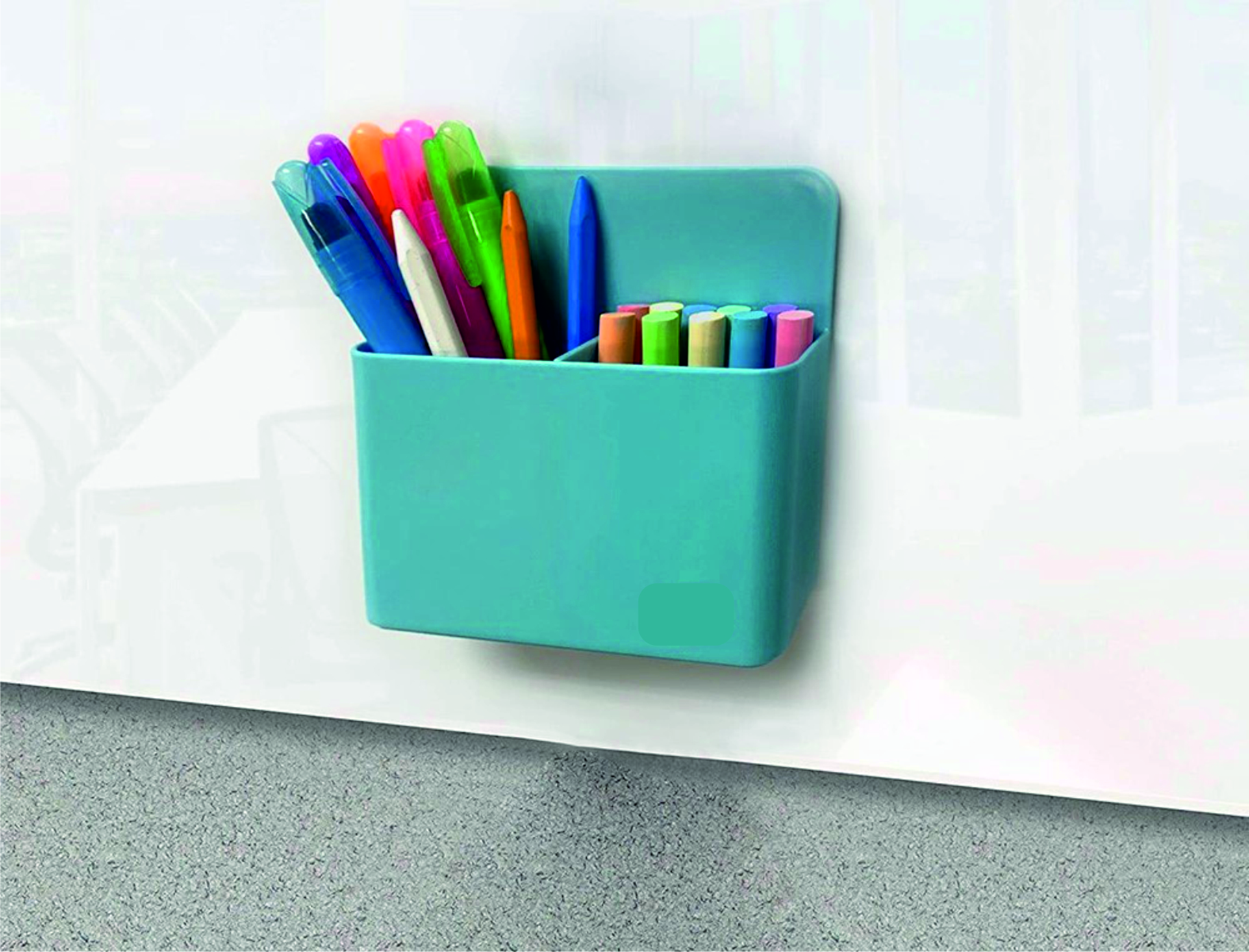 CUBILETE PORTALAPICES MAGNETICO PARA COLOCAR SOBRE PIZARRAS BLANCAS/VERDES O SUPERFICIE METALICAS