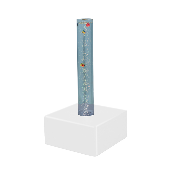CUBO CON TUBO BURBUJAS BLANCO 60X60X30 CM REF 820C