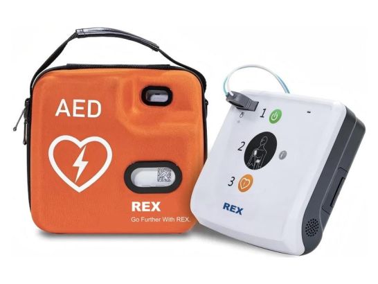 DESFIBRILADOR REX IAED S1 SEMIAUTOMATICO / PORTATIL / CON GUIA DE VOZ Y ELECTRODOS UNIVERSALES