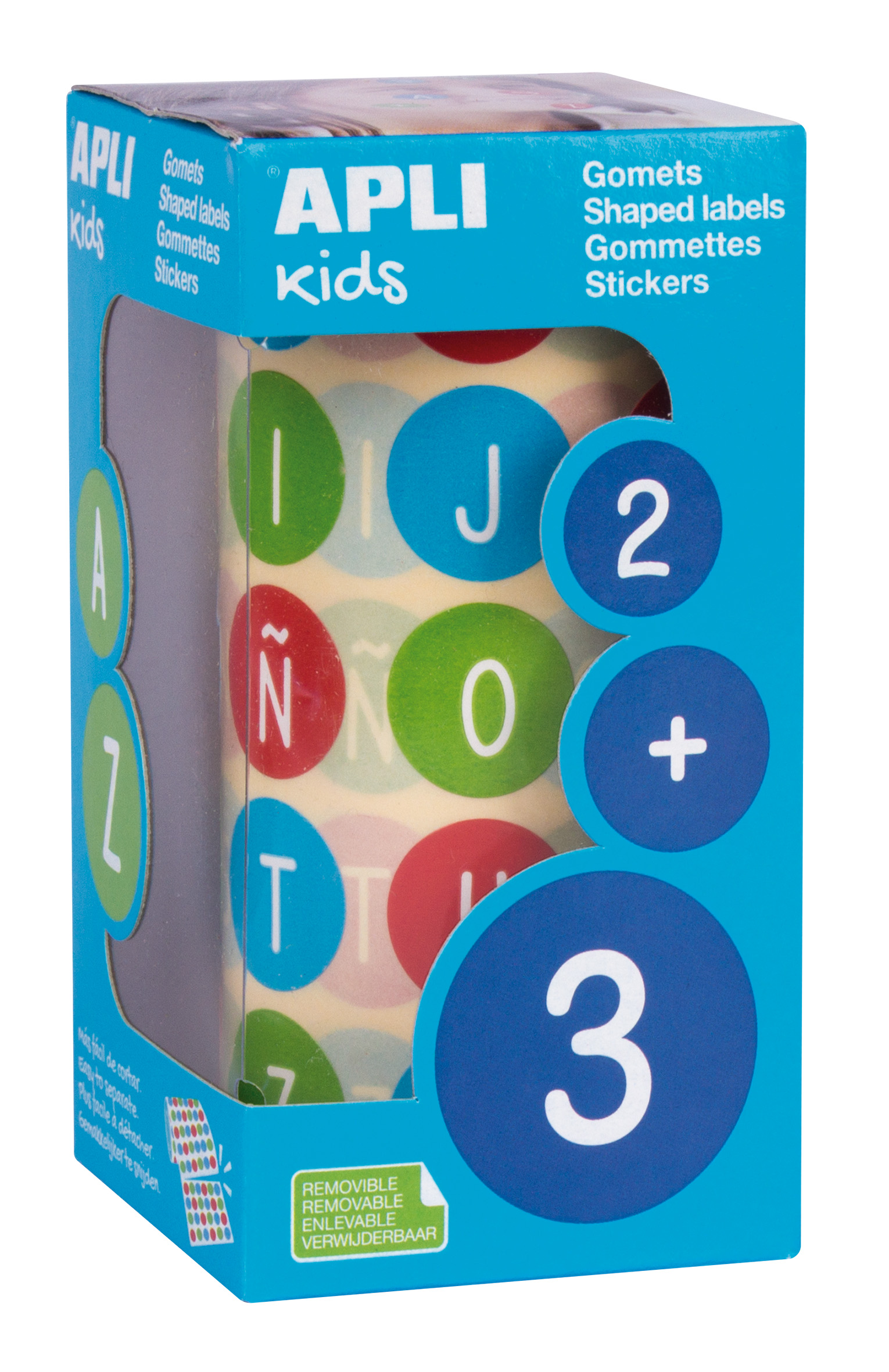 GOMETS REMOVIBLES ***LETRAS Y VOCALES*** DE 20MM APLI REF: 15126