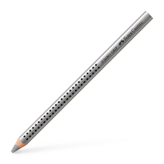 LAPIZ JUMBO GRUESO ***METALICO PLATA***
