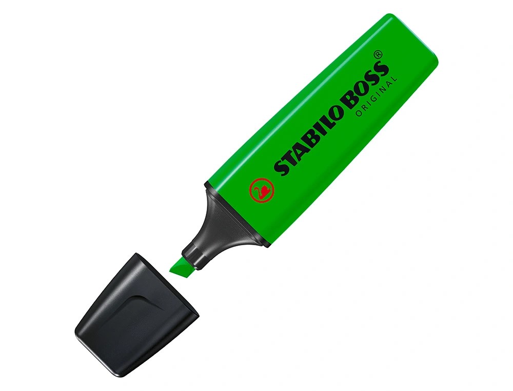 MARCADOR FLUORESCENTE ***STABILO BOSS ORIGINAL*** VERDE