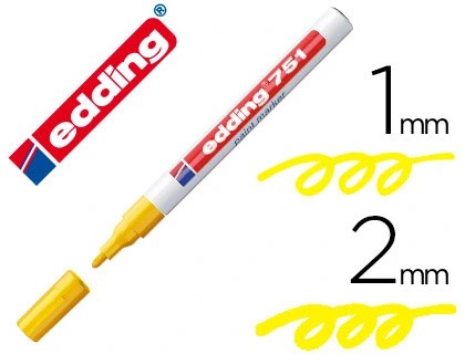 MARCADOR ROTULADOR EDDING PERMANENTE 1-2MM ***AMARILLO*** 751-05