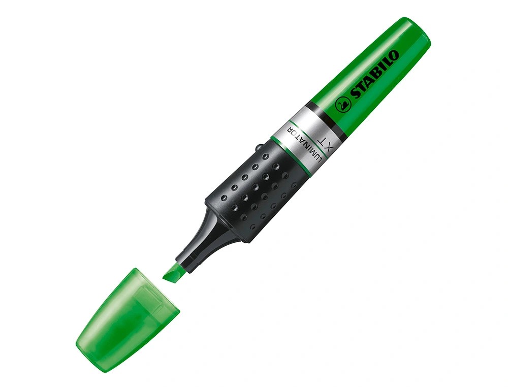 MARCADOR STABILO FLUOR. LUMINATOR VERDE 71/33