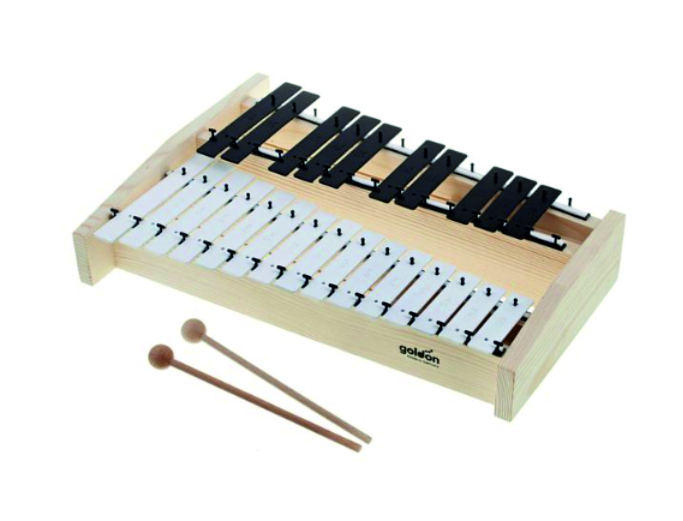 METALOFONO CROMATICO 20 PLACAS DE SONIDO ACERO + 2 MAZAS DE MADERA