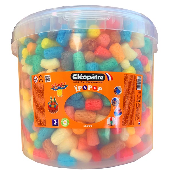 MODULOS DE BRICOLAJE DE ALMIDON CUBO TIPS COLOREADOS CLEOPATRE