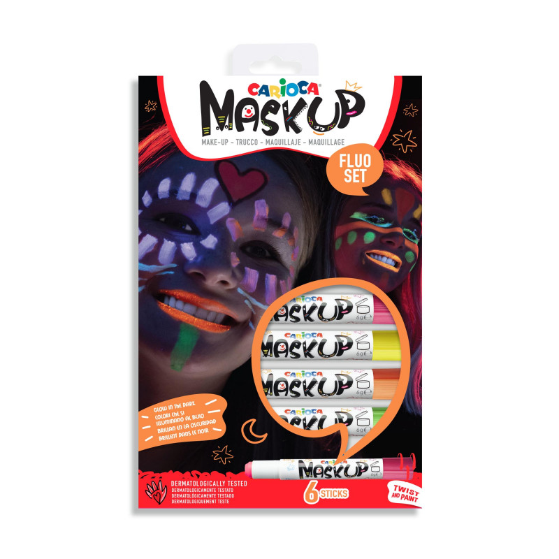 PACK ***6 COLORES FLUORESCENTE*** DE MAQUILLAJE CARIOCA