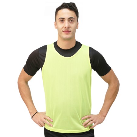 PETO TRANSPIRABLE MICROPERFORADO TALLA SENIOR COLOR AMARILLO