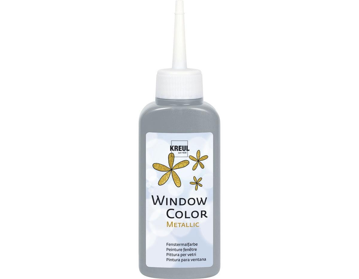 PINTURA VIDRIO WINDOW PARA DECORAR Y CREAR FIGURAS 3D ***PLATA*** 80ML
