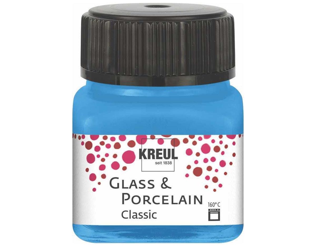 PINTURA VIDRIO Y PORCELANA ***AZUL*** 20ML RESISTENTE AL LAVAVAJILLAS / A BASE DE AGUA / USO ESCOLAR
