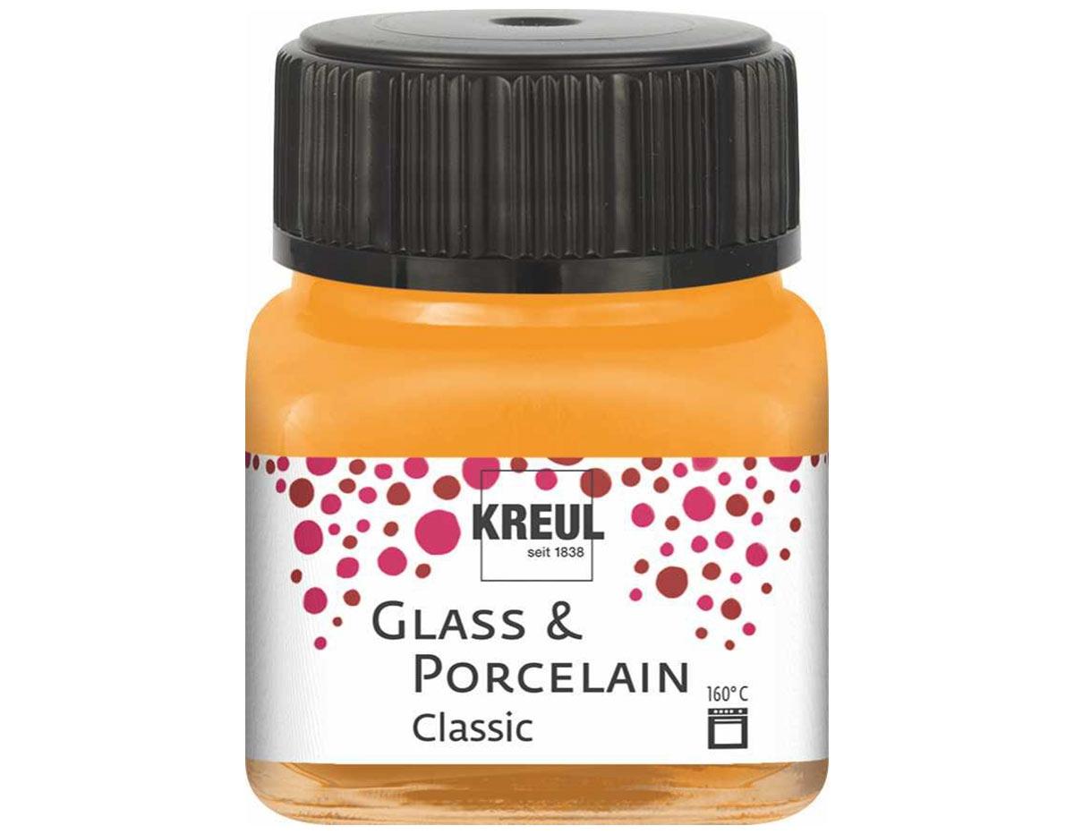 PINTURA VIDRIO Y PORCELANA ***NARANJA*** 20ML RESISTENTE AL LAVAVAJILLAS / A BASE DE AGUA / USO ESCOLAR