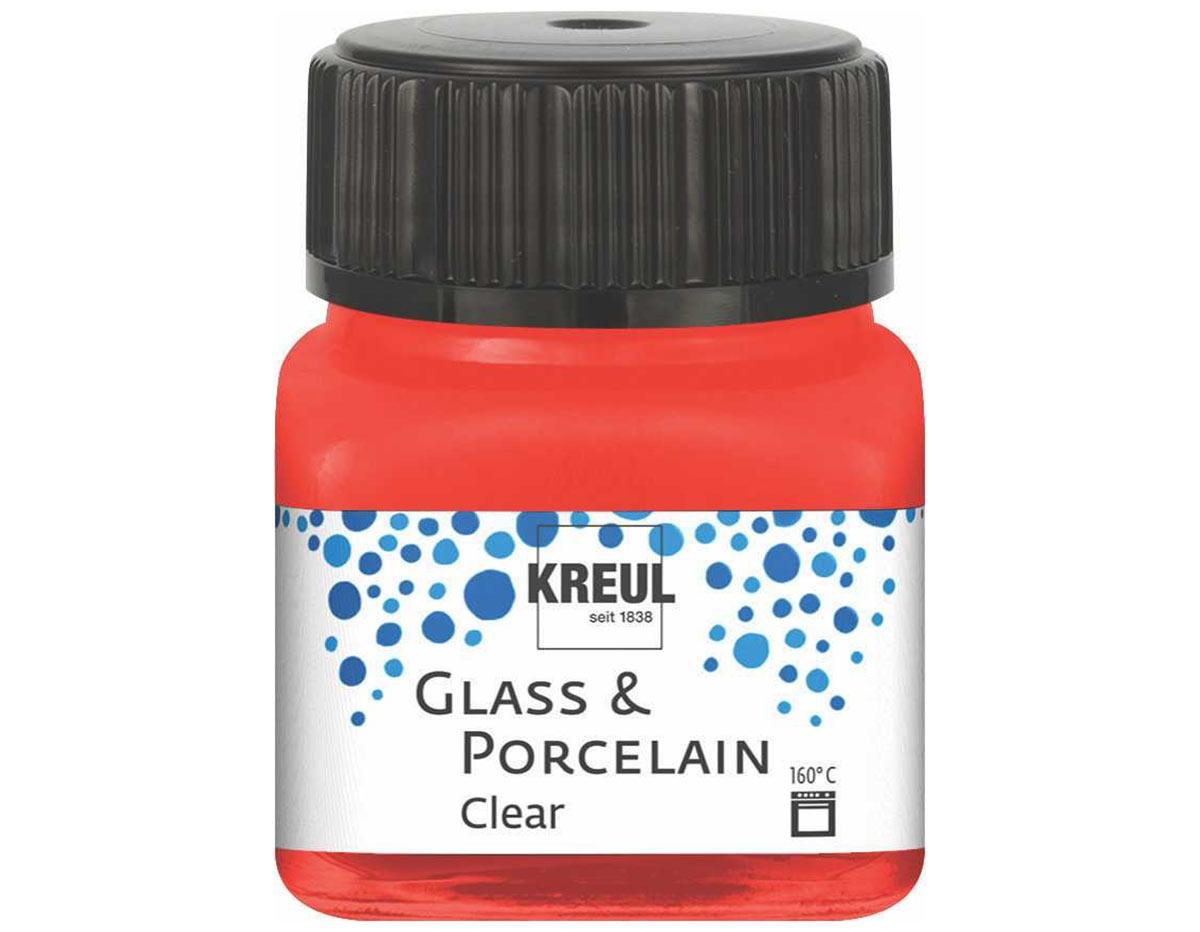 PINTURA VIDRIO Y PORCELANA ***ROJO*** 20ML RESISTENTE AL LAVAVAJILLAS / A BASE DE AGUA / USO ESCOLAR