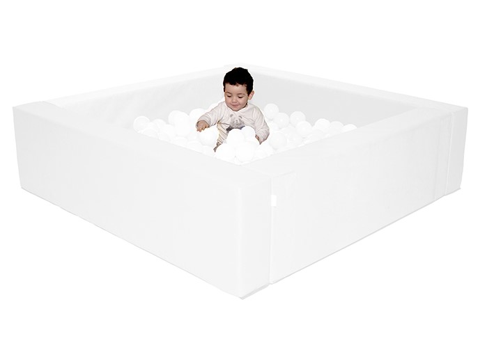 PISCINA DE BOLAS BLANCA SENSORIAL DE 200X150X40CM