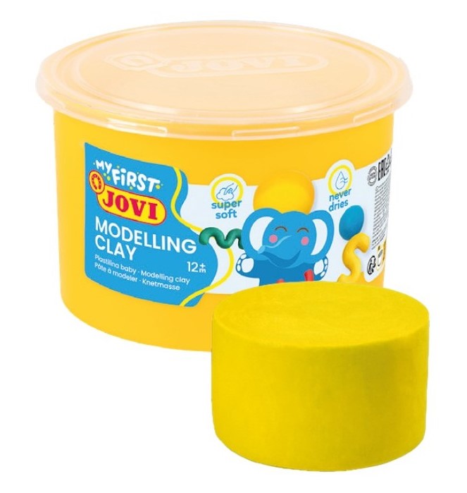 PLASTILINA ***BABY*** BOTE DE 380GR ***AMARILLO*** FACIL DE MODELAR Y NO SECA CON EL AIRE