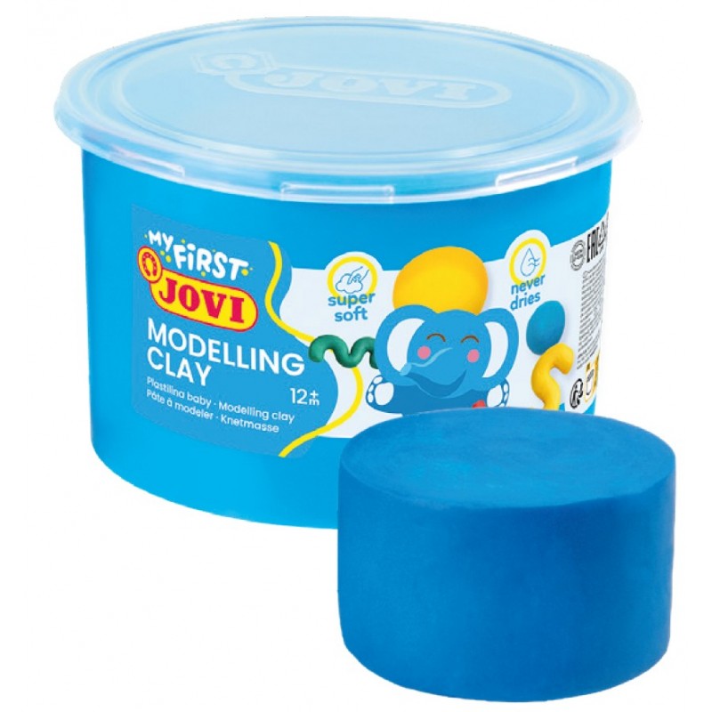 PLASTILINA ***BABY*** BOTE DE 380GR ***AZUL*** FACIL DE MODELAR Y NO SECA CON EL AIRE