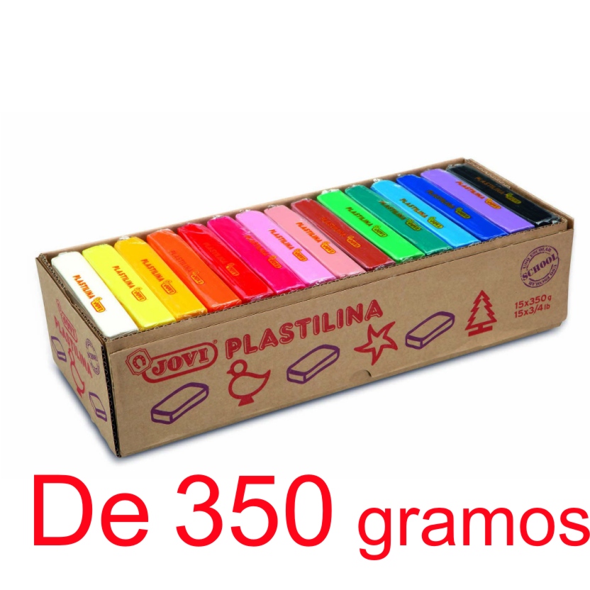 PLASTILINA SURTIDA JOVI PACK DE 15 COLORES 350 GRAMOS REF.72S