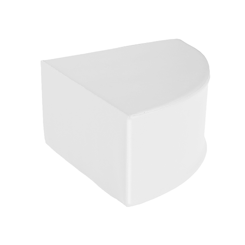 PUF CUARTO DE CIRCULO BLANCO 50X50X25 CM REF 047D