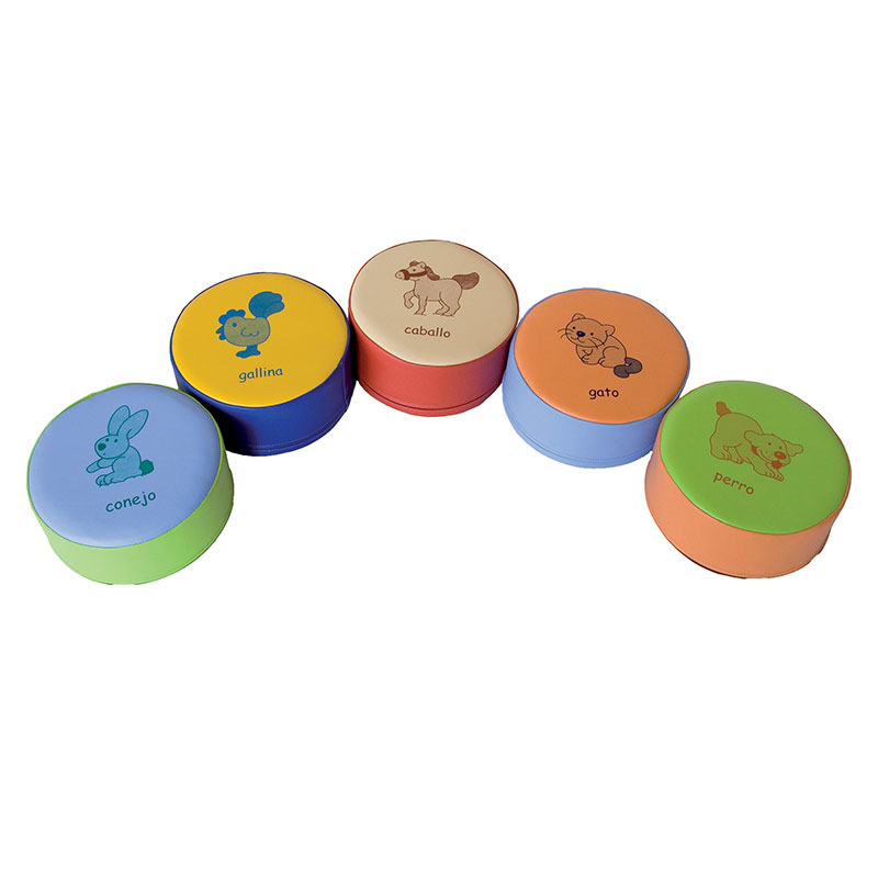 PUFF ***PACK 5 UNIDADES*** DE 30X15CM PSICO-MOTRICIDAD ALTURA ASIENTO 15CM REF: 391CS