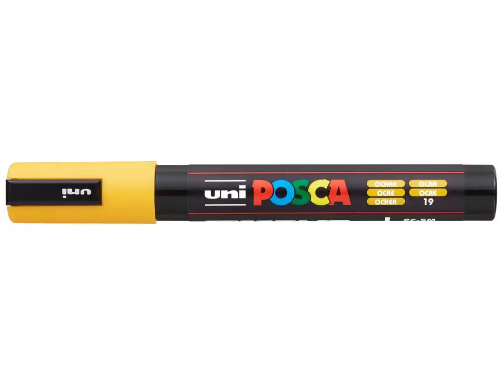 ROTULADOR MARCADOR UNI-POSCA **AMARILLO** PUNTA DE 1.6 A 2.5MM TINTA A BASE DE AGUA NO TOXICA