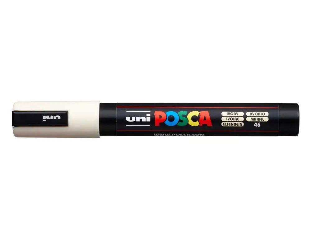 ROTULADOR MARCADOR UNI-POSCA **BLANCO** PUNTA DE 1.6 A 2.5MM TINTA A BASE DE AGUA NO TOXICA