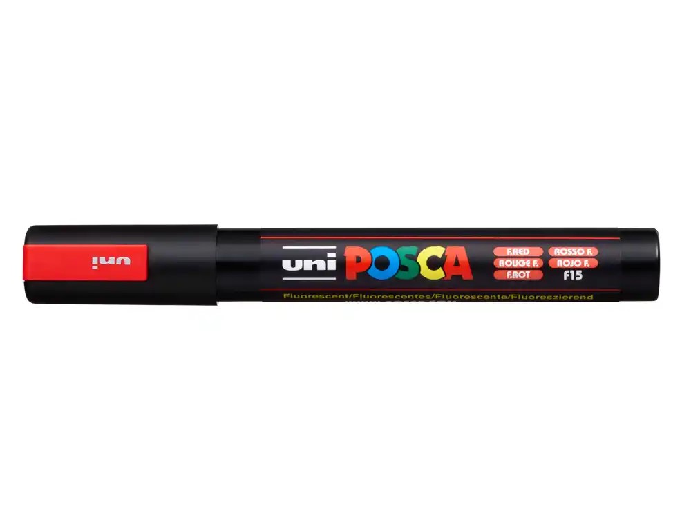 ROTULADOR MARCADOR UNI-POSCA **ROJO** PUNTA DE 1.6 A 2.5MM TINTA A BASE DE AGUA NO TOXICA