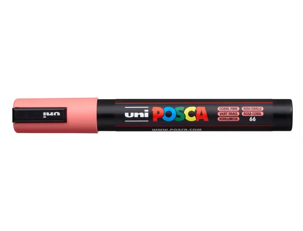 ROTULADOR MARCADOR UNI-POSCA **ROSA** PUNTA DE 1.6 A 2.5MM TINTA A BASE DE AGUA NO TOXICA