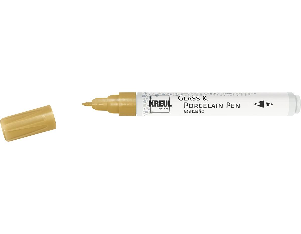 ROTULADOR PORCELANA  Y VIDREO METALICO ORO / USO ESCOLAR / A BASE DE AGUA