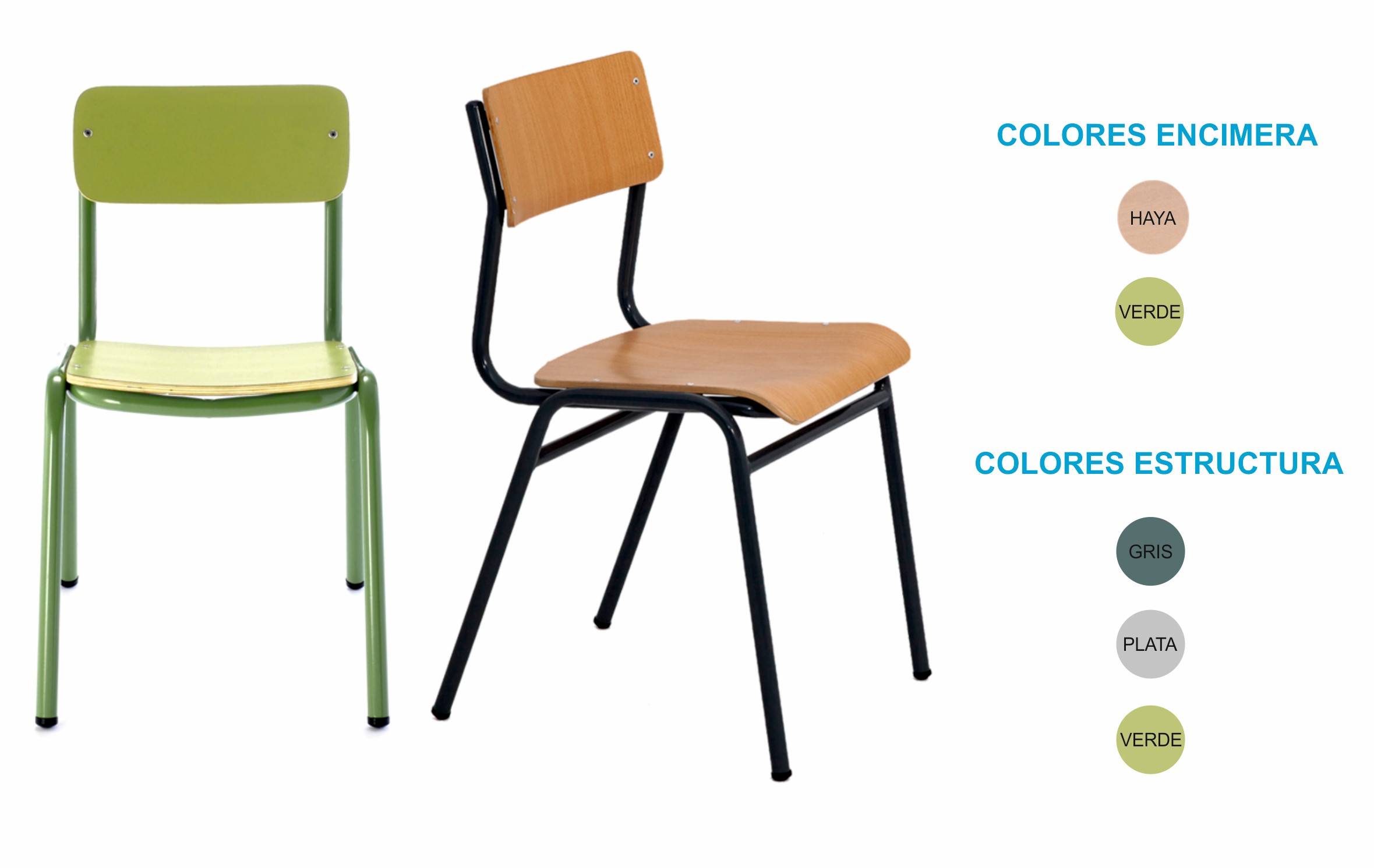 SILLA ESCOLAR (9-11 AÑOS) REF.M2S ALTURA ASIENTO 38CM  **OFERTA**