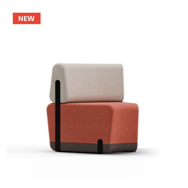 SOFA ESCOLAR KALIN CURVED COMPLETE "COLOR TERRACOTA"