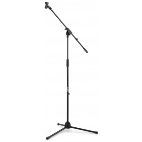 SOPORTE MICROFONO MS10 Pie de microfono con pertiga, altura 1.6m, negro