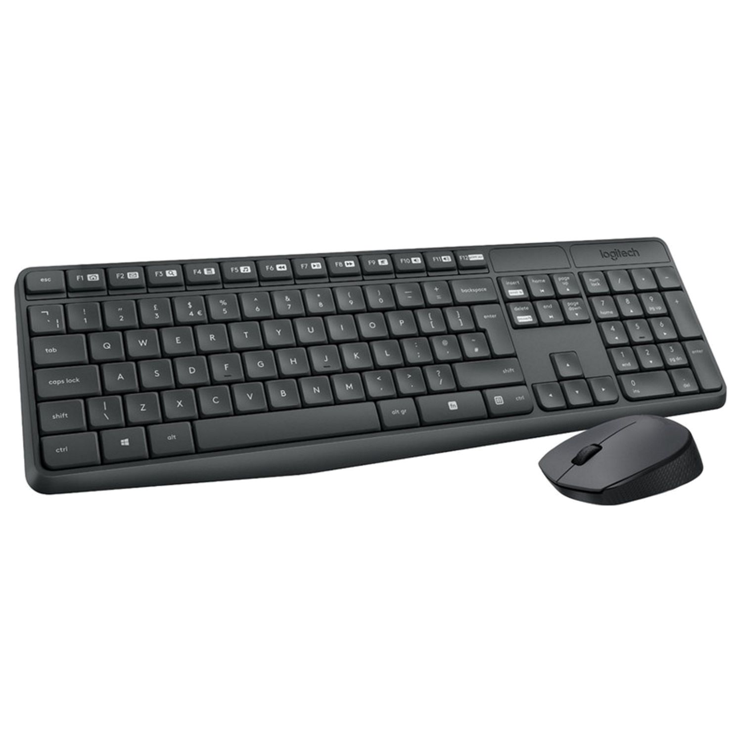 TECLADO Y RATON INALAMBRICO LOGITECH MK250 - 2.4GHZ - ALCANCE 10 METROS - NANO RECEPTOR USB - TECLADO 2XAAA - RATON 1XAA