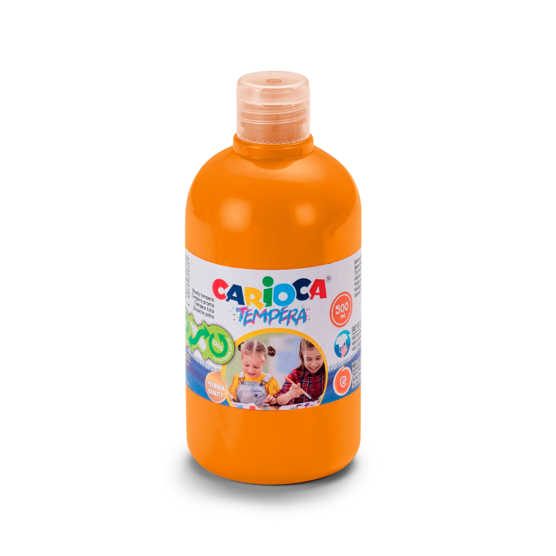 TEMPERA LIQUIDA ESCOLAR CARIOCA NARANJA 500ML