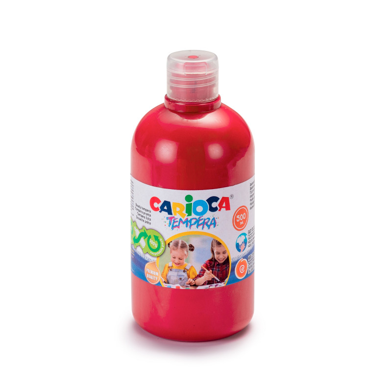 TEMPERA LIQUIDA ESCOLAR CARIOCA ROJO 500ML