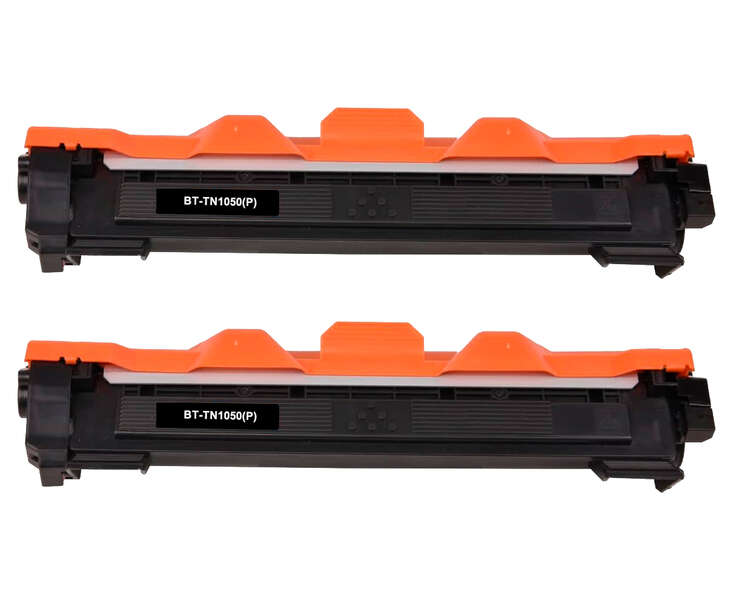 TONER COMPATIBLE Brother TN1050 Negro Pack de 2 Cartuchos de Toner Genericos
