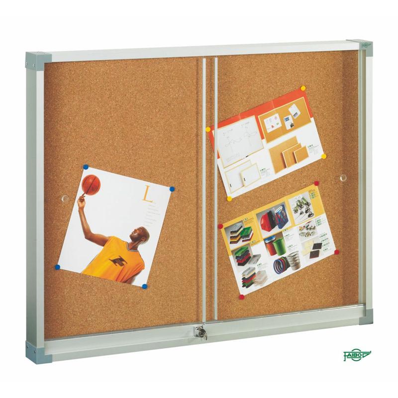 VITRINA ANUNCIOS 100X200CM CON CERRADURA Y PUERTAS DE METACRILATO REF: 614-5