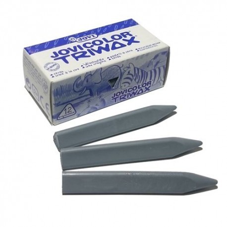 ***descatalogado * ya no fabrica este modelo jovi * CERAS JOVICOLOR TRIWAX GRIS CAJA 12 UNIDADES  973/24