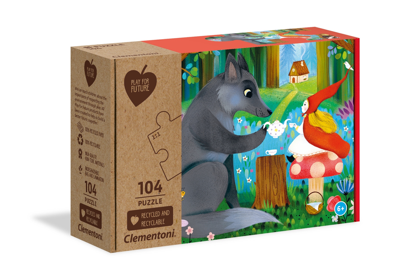 ****descatalogado**** PUZZLE TEMATICA CAPERUCITA ROJA 104 PIEZAS 24X18X8CM REF: 27199