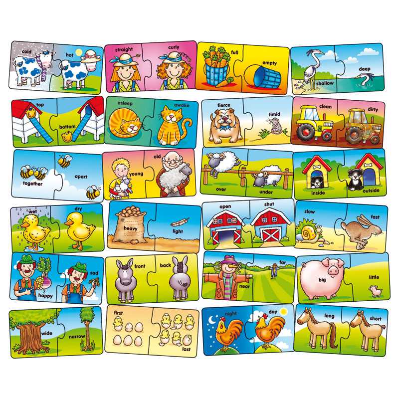 Multiofi Juego De Ingles Puzzle Los Contrarios Farm Opposites Ref F Xcp Ot8